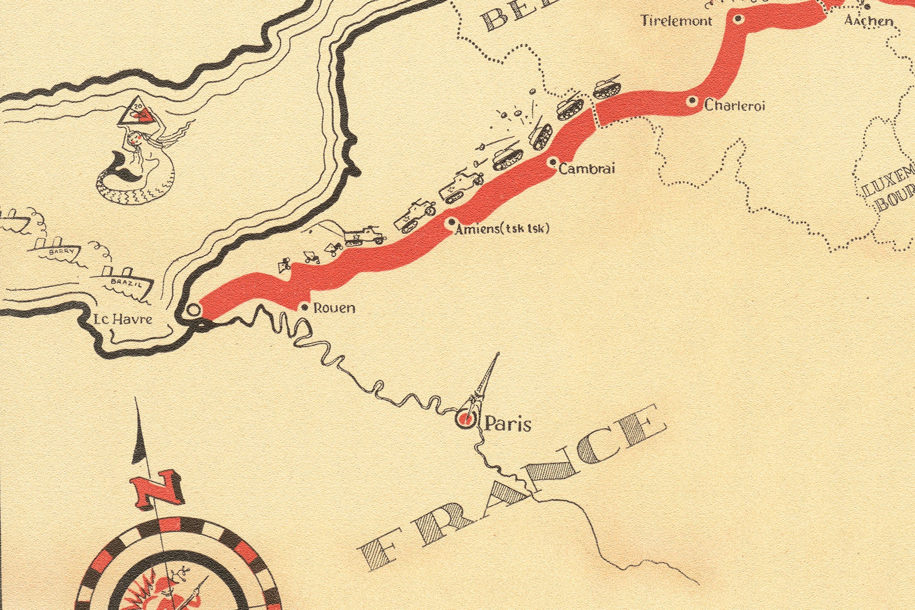 20th Armored Division Campaign Map