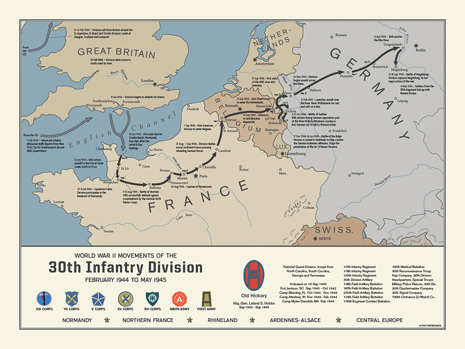 30th Infantry Division Campaign Map