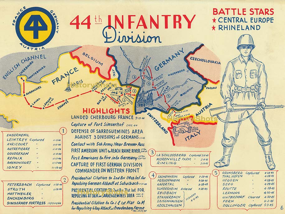 44th Infantry Division Campaign Map