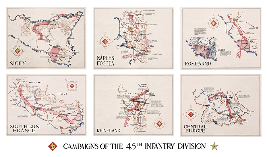 c45th zoom Campaign Map of the 45th Infantry Division