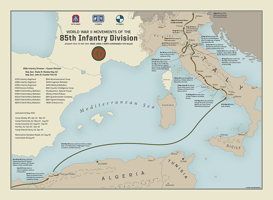 85th Infantry Division Campaign Map
