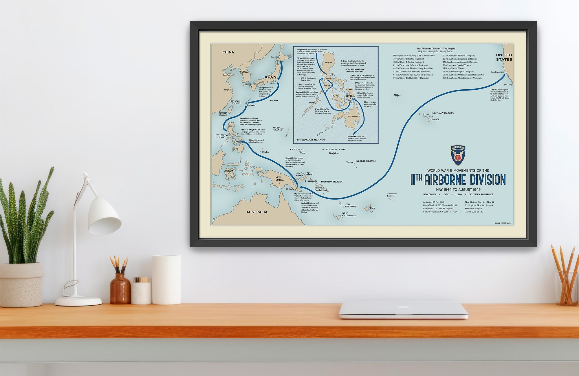 11th Airborne Division Campaign Map