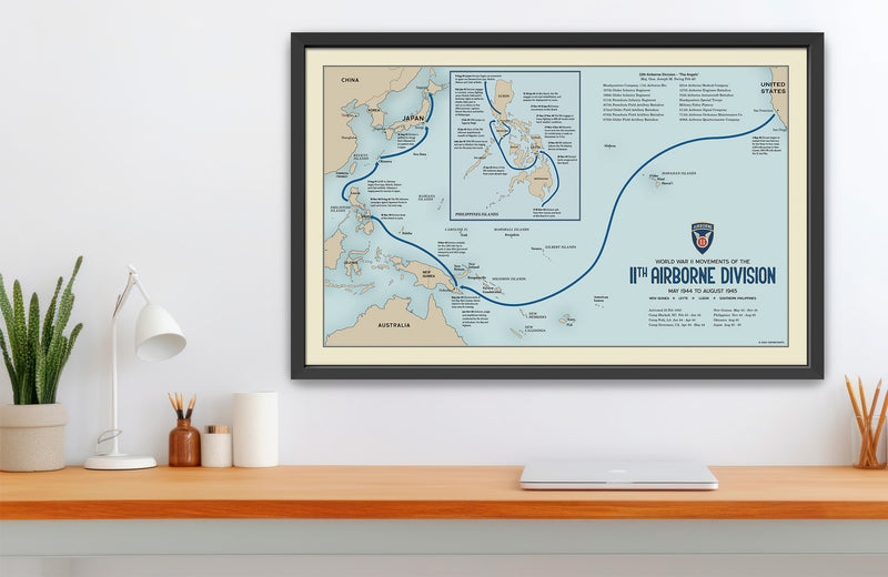 11th Airborne Division Campaign Map – HistoryShots InfoArt