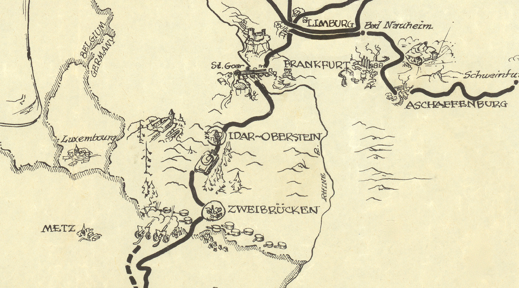 13th Armored Division Campaign Map