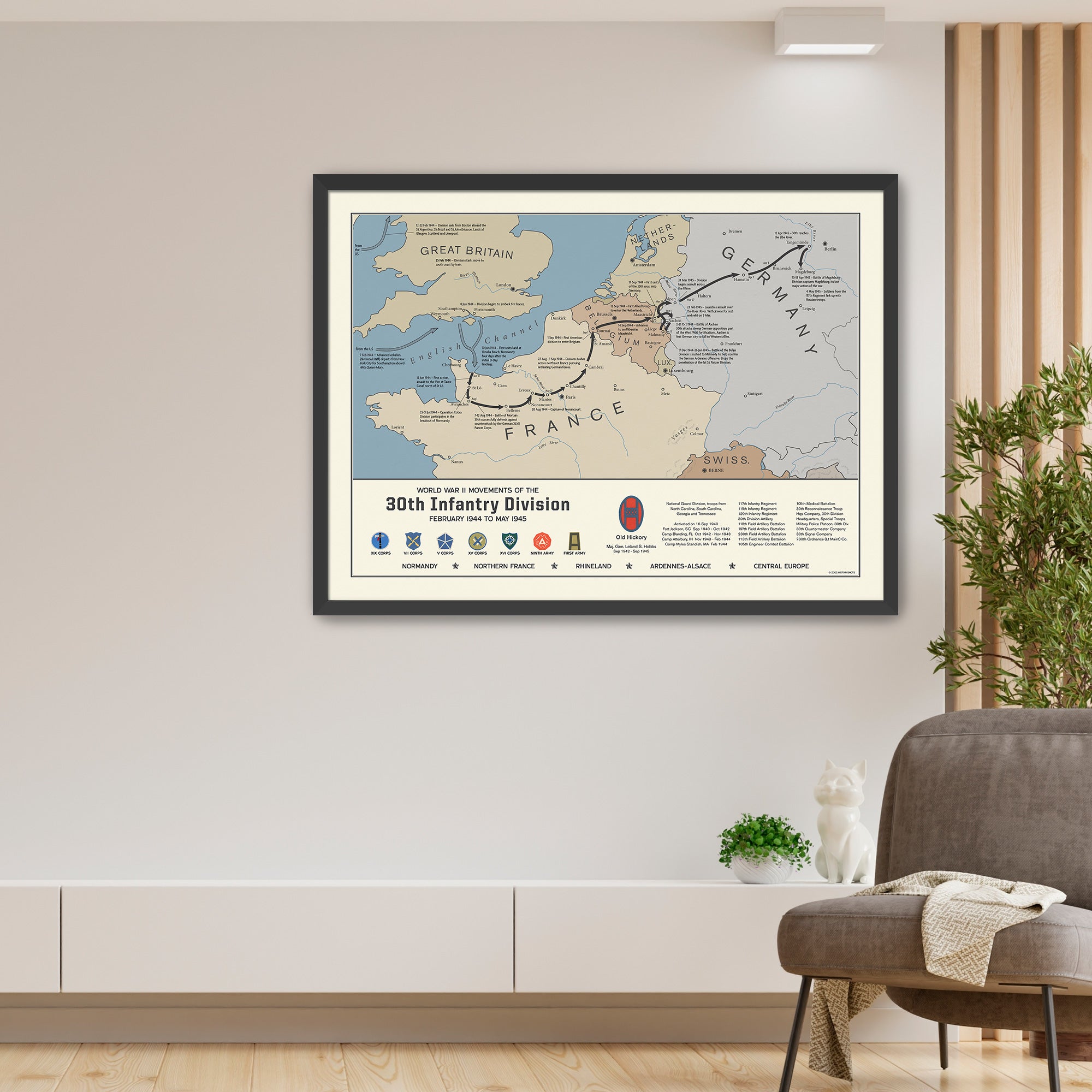 30th Infantry Division Campaign Map