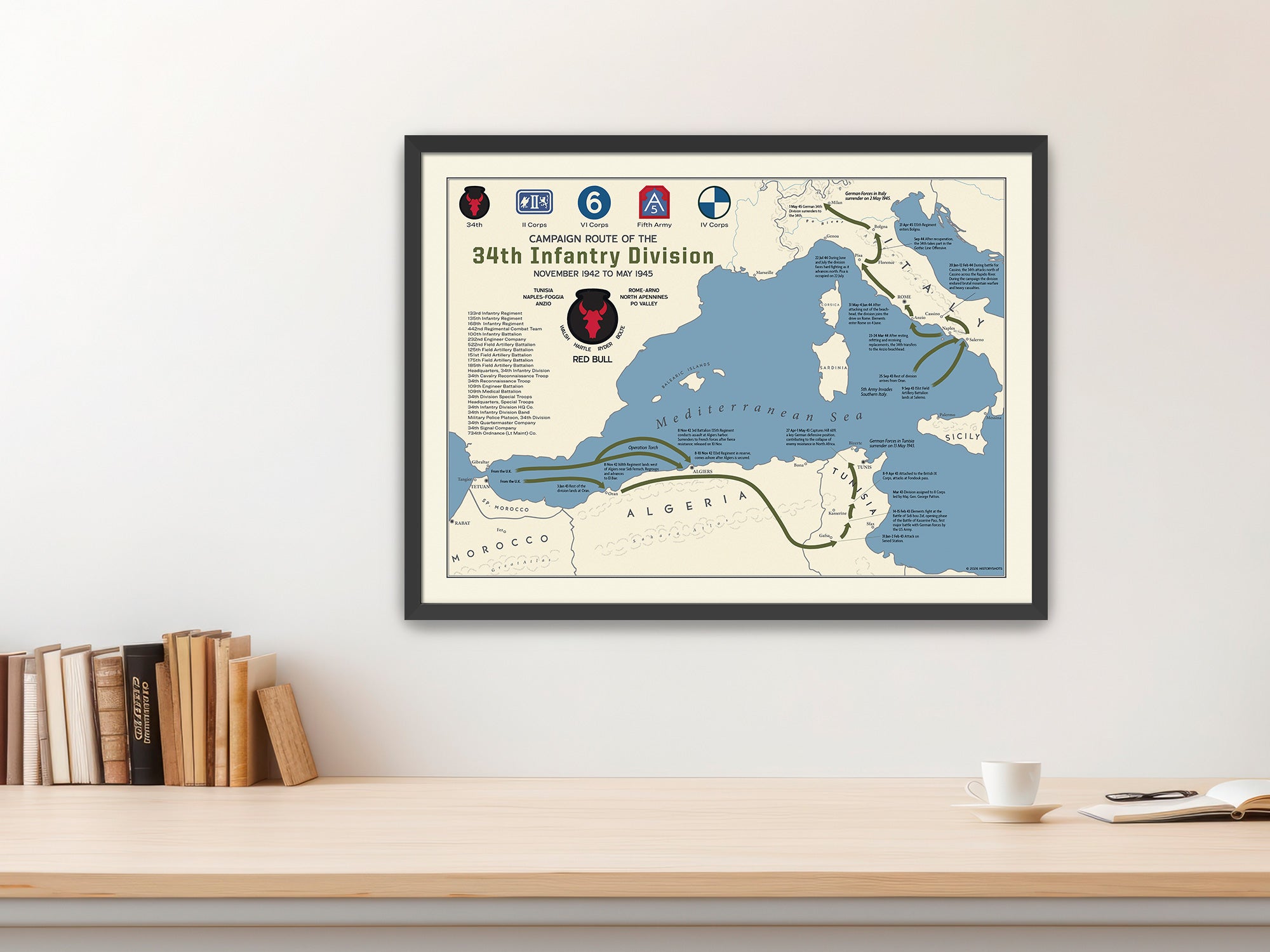 34th Infantry Division Campaign Map