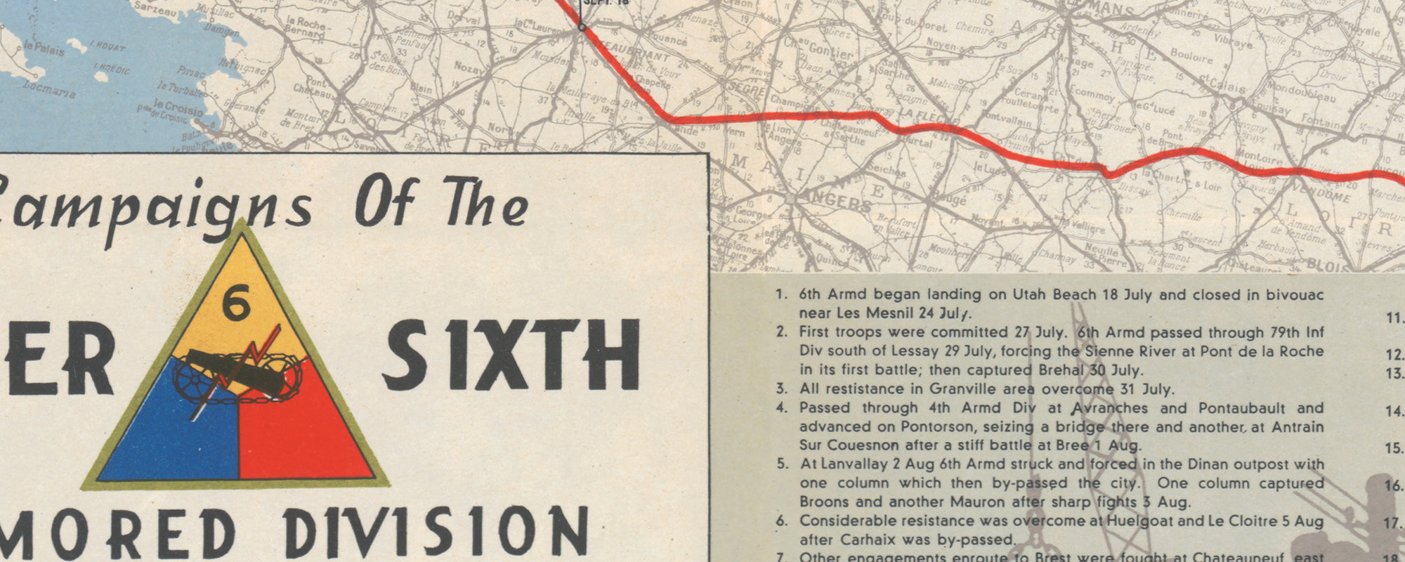 6th Armored Division Campaign Map