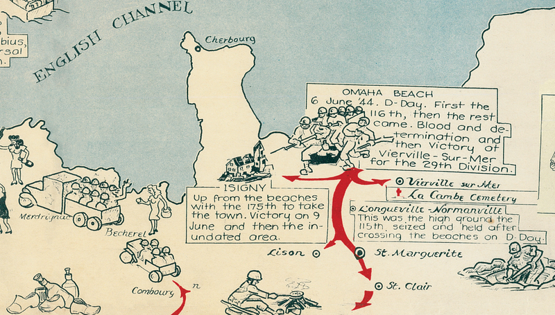 29th Infantry Division Campaign Map – HistoryShots InfoArt
