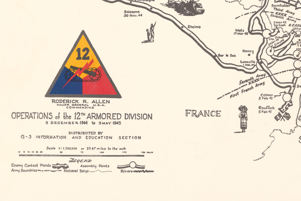 12th Armored Division Campaign Map