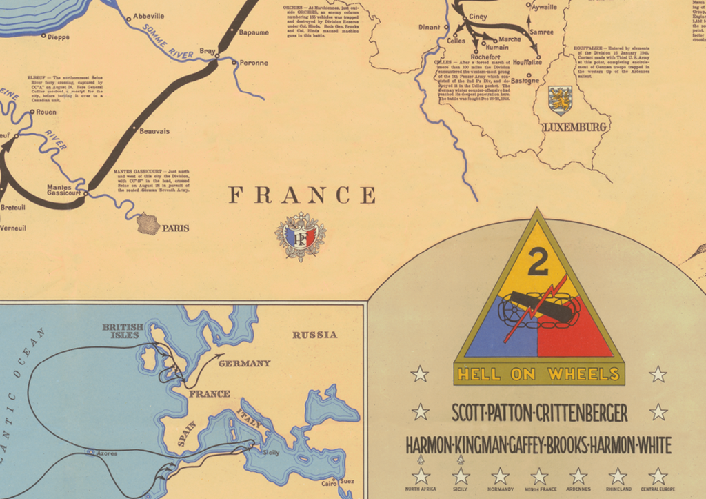 2nd Armored Division Campaign Map 1945 Version