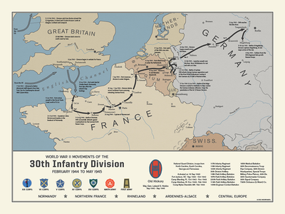 30th Infantry Division Campaign Map