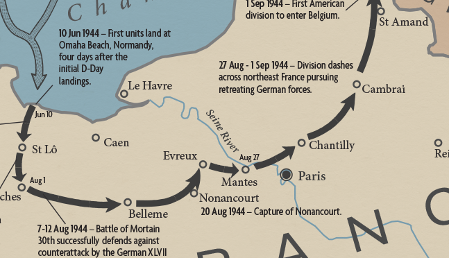 30th Infantry Division Campaign Map