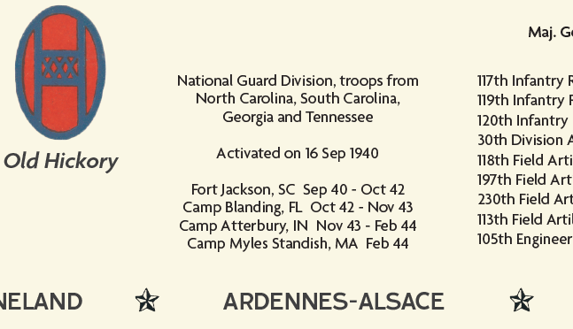 30th Infantry Division Campaign Map