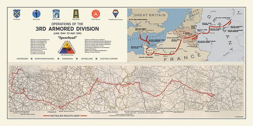 3rd Armored Division Campaign Map – HistoryShots InfoArt