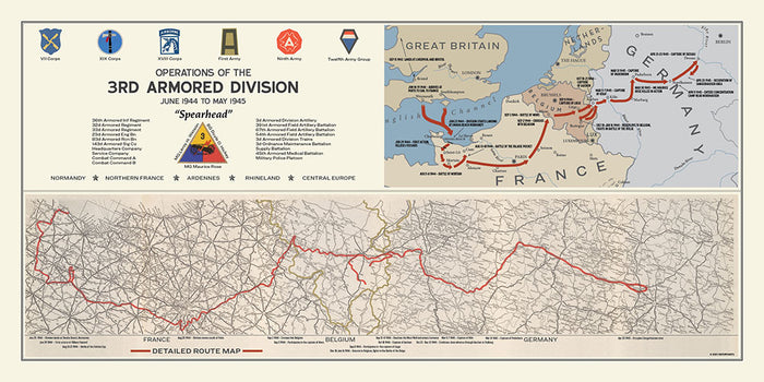 3rd Armored Division Campaign Map – HistoryShots InfoArt