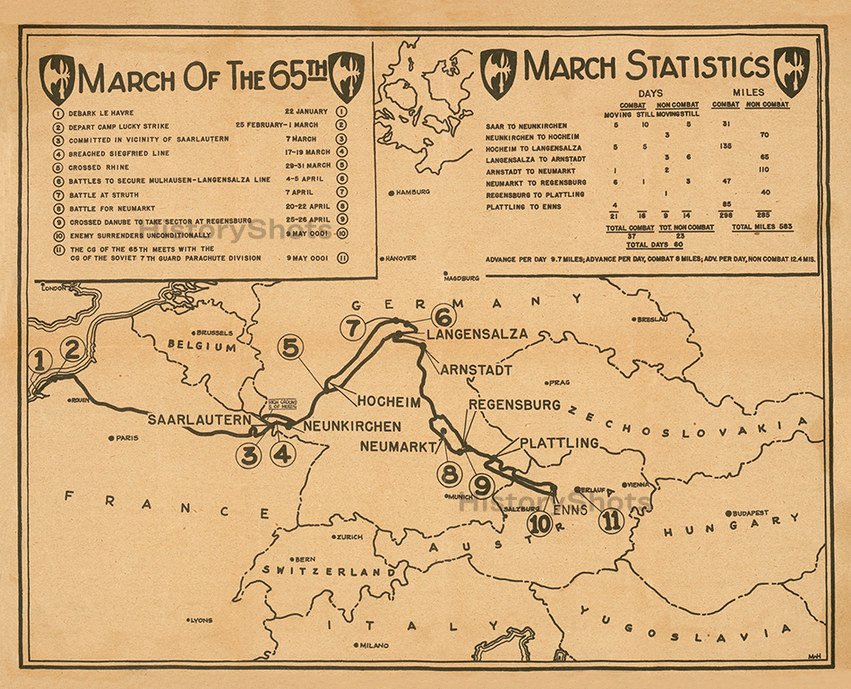 65nd Infantry Division Campaign Map