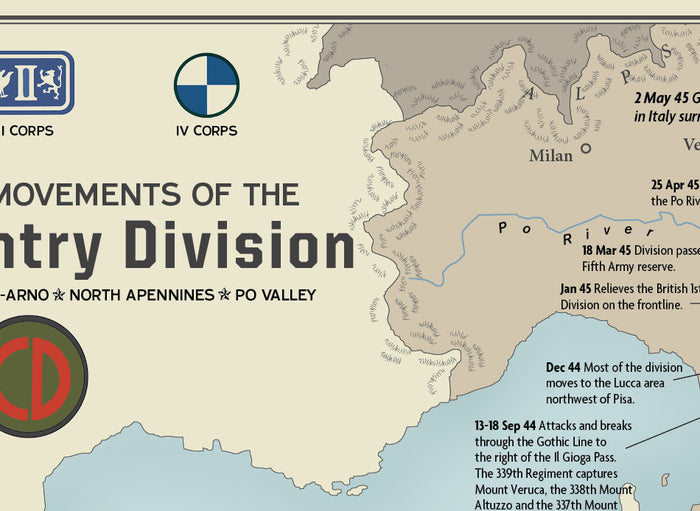 85th Infantry Division Campaign Map – HistoryShots InfoArt