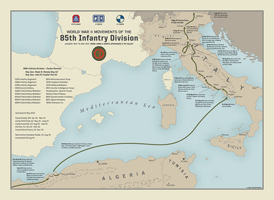 85th Infantry Division Campaign Map